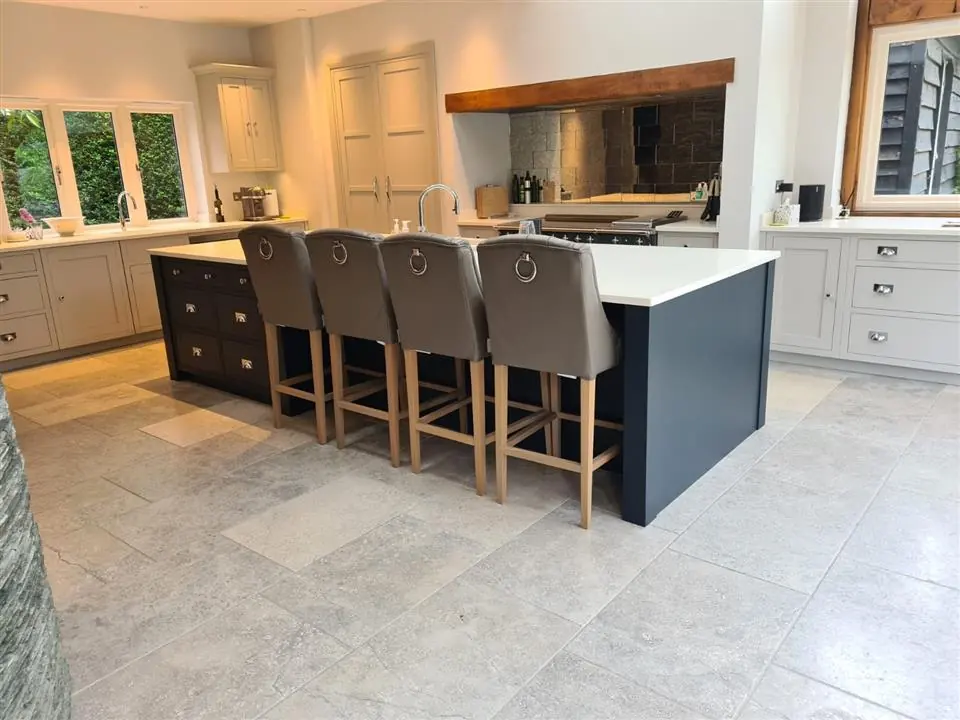 Stowe Gray limestone floor